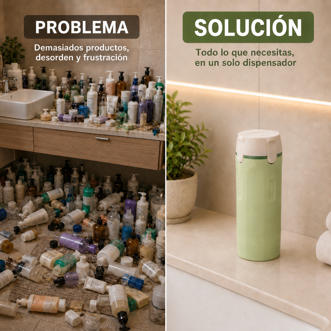 Problema: demasiados productos. Solución: un solo dispensador