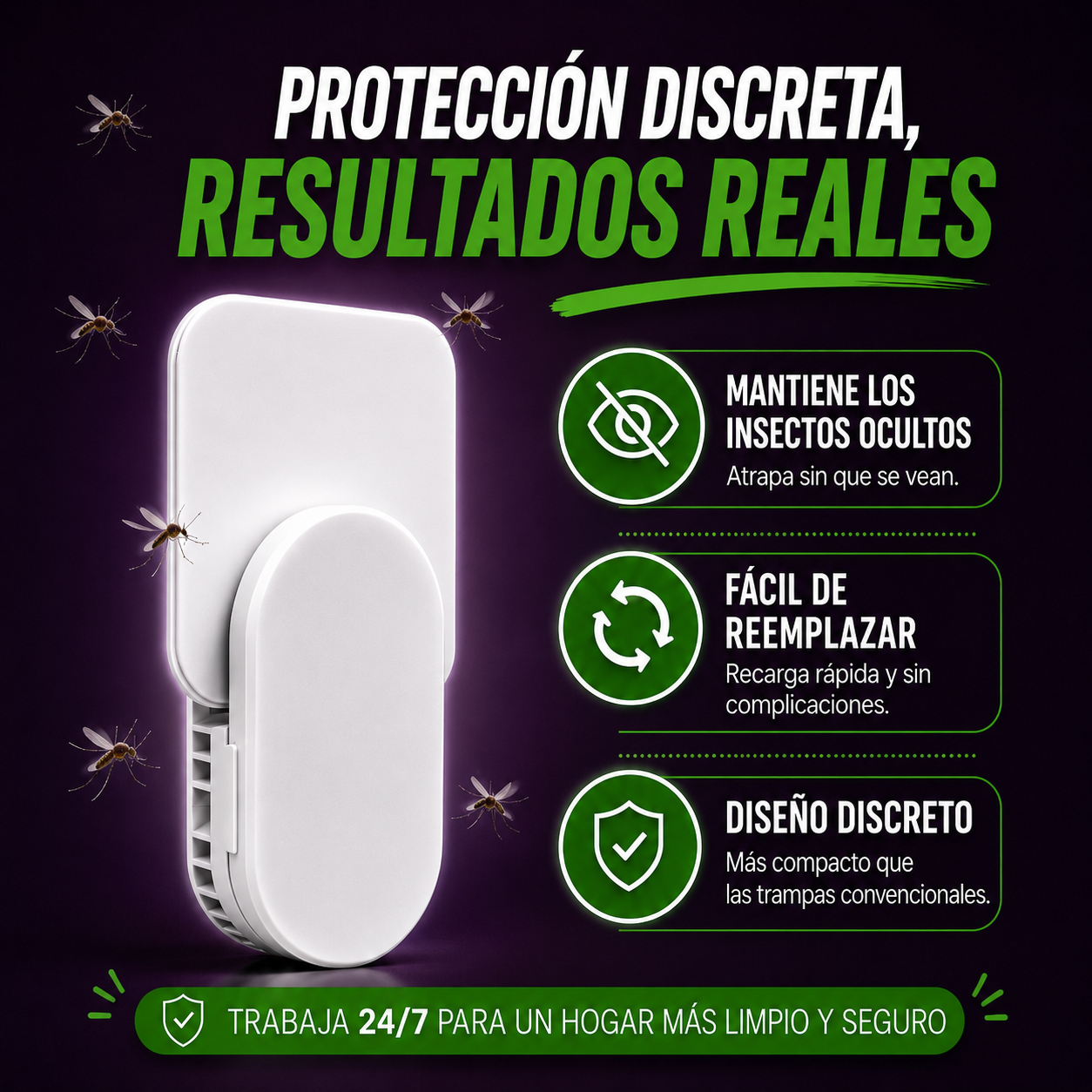 Trampa UV Atrapa Insectos 24/7